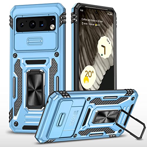 2NSPDRGNI Kameraschutz Hülle kompatibel mit Google Pixel 8 PRO,Schutzhülle Standard Stoßfest Cover 360 Metall Ring Halter Handy Hüllen Case,Himmel blau 2NSPDRGNI Kameraschutz Hülle kompatibel mit Google Pixel 8 PRO,Schutzhülle Standard Stoßfest Cover 360 Metall Ring Halter Handy Hüllen Case,Himmel blau von 2NSPDRGNI