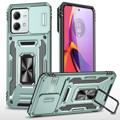 2NSPDRGNI Kameraschutz Hülle kompatibel mit Motorola Moto G84,Schutzhülle Standard Stoßfest Cover 360 Metall Ring Halter Handy Hüllen Case,Grün 2NSPDRGNI Kameraschutz Hülle kompatibel mit Motorola Moto G84,Schutzhülle Standard Stoßfest Cover 360 Metall Ring Halter Handy Hüllen Case,Grün von 2NSPDRGNI