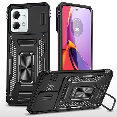 2NSPDRGNI Kameraschutz Hülle kompatibel mit Motorola Moto G84,Schutzhülle Standard Stoßfest Cover 360 Metall Ring Halter Handy Hüllen Case,Schwarz 2NSPDRGNI Kameraschutz Hülle kompatibel mit Motorola Moto G84,Schutzhülle Standard Stoßfest Cover 360 Metall Ring Halter Handy Hüllen Case,Schwarz von 2NSPDRGNI