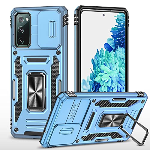 2NSPDRGNI Kameraschutz Hülle kompatibel mit Samsung Galaxy S20,Schutzhülle Standard Stoßfest Cover 360 Metall Ring Halter Handy Hüllen Case,Himmel blau von 2NSPDRGNI