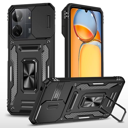 2NSPDRGNI Kameraschutz Hülle kompatibel mit Xiaomi Redmi Note 13 Pro 5G/Xiaomi Poco X6 5G,Schutzhülle Standard Stoßfest Cover 360 Metall Ring Halter Handy Hüllen Case,Schwarz 2NSPDRGNI Kameraschutz Hülle kompatibel mit Xiaomi Redmi Note 13 Pro 5G/Xiaomi Poco X6 5G,Schutzhülle Standard Stoßfest Cover 360 Metall Ring Halter Handy Hüllen Case,Schwarz von 2NSPDRGNI