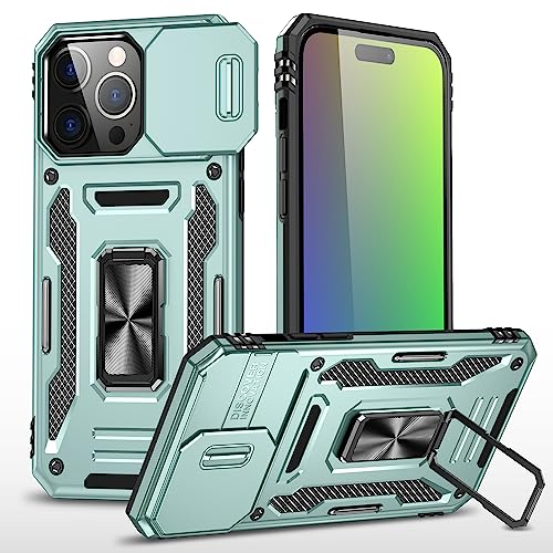 2NSPDRGNI Kameraschutz Hülle kompatibel mit iPhone 16 Pro Max,Schutzhülle Standard Stoßfest Cover 360 Metall Ring Halter Handy Hüllen Case,Grün 2NSPDRGNI Kameraschutz Hülle kompatibel mit iPhone 16 Pro Max,Schutzhülle Standard Stoßfest Cover 360 Metall Ring Halter Handy Hüllen Case,Grün von 2NSPDRGNI