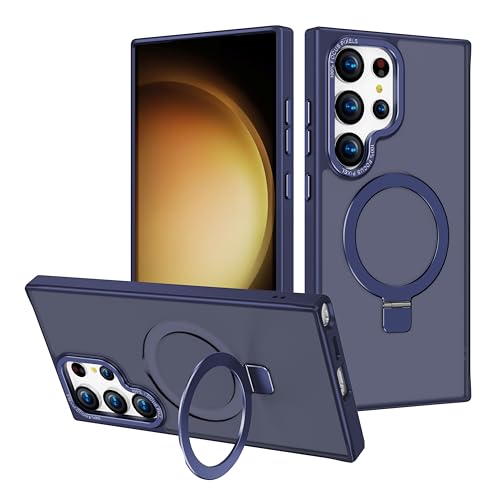 2NSPDRGNI Magnetisch Hülle für Samsung Galaxy S22 Ultra,Durchscheinende Matt Schutzhülle Magnetring Handyhülle mit Unsichtbar Ständer,Blau 2NSPDRGNI Magnetisch Hülle für Samsung Galaxy S22 Ultra,Durchscheinende Matt Schutzhülle Magnetring Handyhülle mit Unsichtbar Ständer,Blau von 2NSPDRGNI
