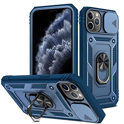 2ndSpring Schutzhülle für iPhone 11 Pro Max 6.5, Kameraschutz aus hartem PC, stoßfest, stoßfest, Blau von 2ndSpring