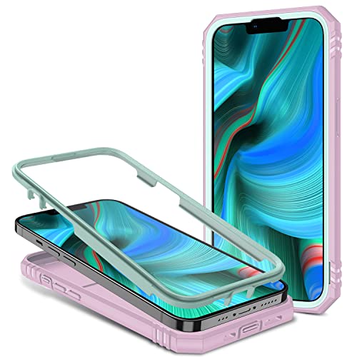 2ndSpring Schutzhülle für iPhone 6 Plus/7 Plus/8 Plus, Kameraschutz aus hartem PC, stoßfest, stoßfest, Grün Pink von 2ndSpring