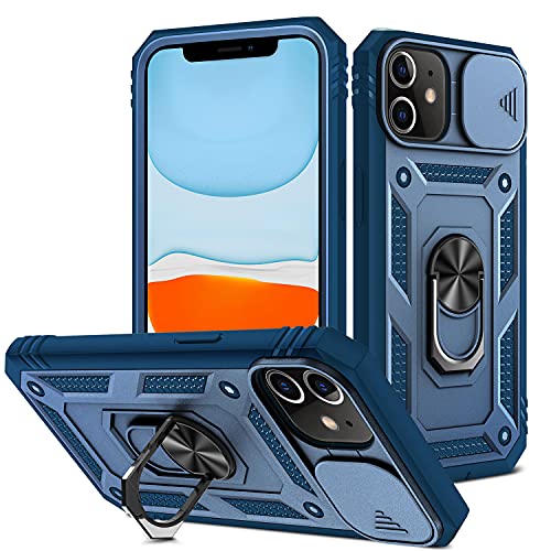 2ndSpring Schutzhülle kompatibel mit iPhone 11 6.1, Kameraschutz aus hartem PC, stoßfest, stoßfest, Blau von 2ndSpring