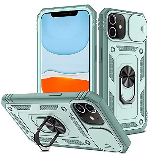 2ndSpring Schutzhülle kompatibel mit iPhone 11 6.1, Kameraschutz aus hartem PC, stoßfest, stoßfest, Grün von 2ndSpring