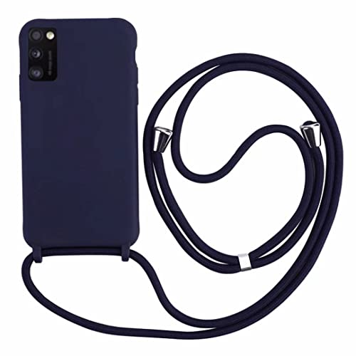 2ndSpring Schutzhülle mit Halskette, kompatibel mit Samsung Galaxy A13 5G, Umhängeband aus Seil, Anhänger, Schutzhülle, weiches Silikon, Blau von 2ndSpring