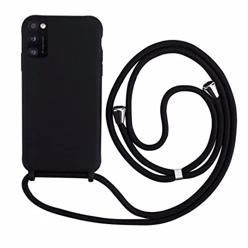 Handykette Schutzhülle kompatibel mit Samsung Galaxy A33 5G Handyhülle mit Band,Halsband Lanyard Silikonhülle,Soft Silikon Schwarz von 2ndSpring