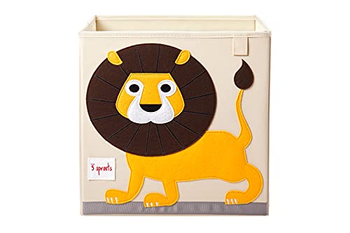 3 Sprouts Cube Aufbewahrungsbox - Organizer Container für Kinder & Kleinkinder, Löwe von 3 Sprouts