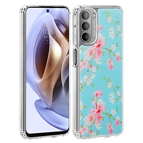 32nd Blumengel Serie - Transparente, Durchsichtige Schutzhülle mit Blumenmuster für Motorola Moto G31 & Moto G41, Hardcover Handyhülle mit TPU-Gelkanten - Frühlings-Blau 32nd Blumengel Serie - Transparente, Durchsichtige Schutzhülle mit Blumenmuster für Motorola Moto G31 & Moto G41, Hardcover Handyhülle mit TPU-Gelkanten - Frühlings-Blau von 32nd