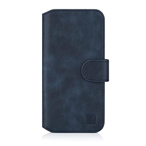 32nd Essential Series 2.0 - PU Leder Mappen Hülle Flip Case Cover für Apple iPhone 11 Pro (5.8"), Ledertasche hüllen mit Magnetverschluss und Kartensteckplatz - Marineblau von 32nd