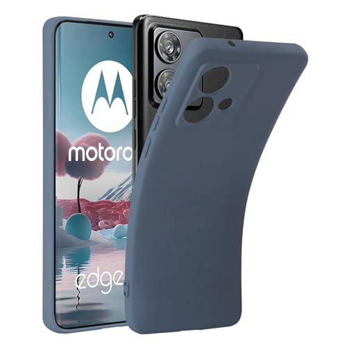 32nd Flüssiges Silikon Schutzhülle für Motorola Edge 40 Neo, schlanke und langlebige Case Cover - Grau von 32nd