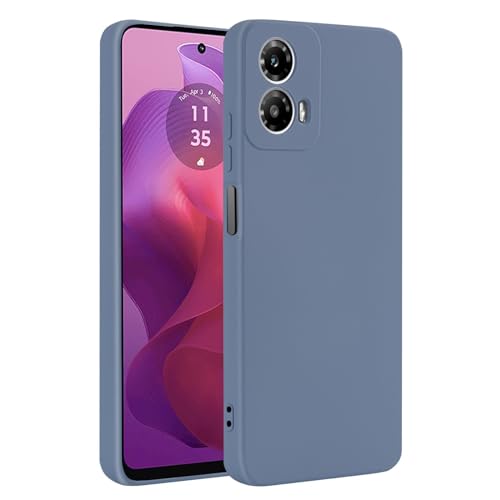 32nd Flüssiges Silikon Schutzhülle für Motorola Moto G04 / Moto G24 / Moto E14, schlanke und langlebige Case Cover - Grau von 32nd