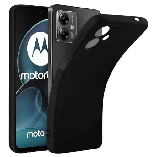 32nd Flüssiges Silikon Schutzhülle für Motorola Moto G14, schlanke und langlebige Case Cover - Schwarz von 32nd
