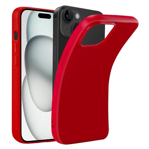 32nd Flüssiges Silikon Schutzhülle für iPhone 15 (6.1"), schlanke und langlebige Case Cover - Rot von 32nd