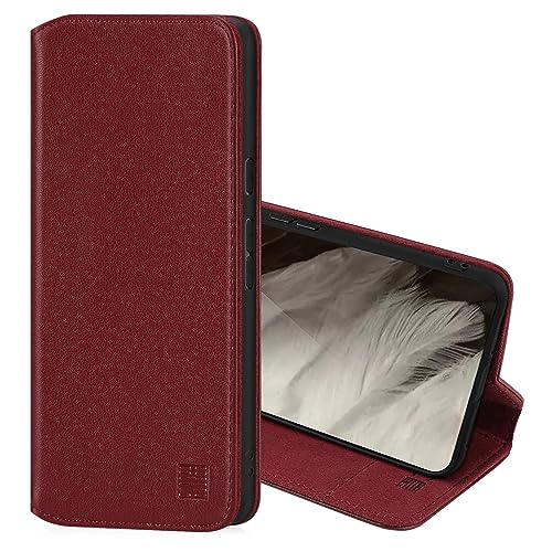 32nd Klassische Serie 2.0 - Lederhülle Case Cover für Google Pixel 8, Echtleder Hülle Mit RFID-Blockierung Kartensteckplatz, Magnetverschluss und Standfuß - Burgunder 32nd Klassische Serie 2.0 - Lederhülle Case Cover für Google Pixel 8, Echtleder Hülle Mit RFID-Blockierung Kartensteckplatz, Magnetverschluss und Standfuß - Burgunder von 32nd