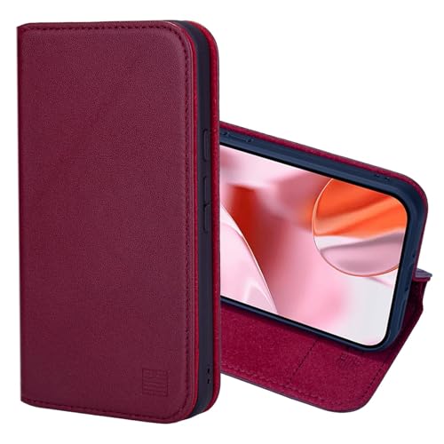 32nd Klassische Serie 2.0 - Lederhülle Case Cover für Google Pixel 9 / Pixel 9 Pro, Echtleder Hülle Mit RFID-Blockierung Kartensteckplatz, Magnetverschluss und Standfuß - Burgunder 32nd Klassische Serie 2.0 - Lederhülle Case Cover für Google Pixel 9 / Pixel 9 Pro, Echtleder Hülle Mit RFID-Blockierung Kartensteckplatz, Magnetverschluss und Standfuß - Burgunder von 32nd