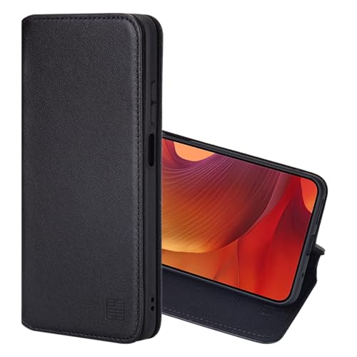 32nd Klassische Serie 2.0 - Lederhülle Case Cover für Motorola Moto G15, Echtleder Hülle Mit RFID-Blockierung Kartensteckplatz, Magnetverschluss und Standfuß - Schwarz 32nd Klassische Serie 2.0 - Lederhülle Case Cover für Motorola Moto G15, Echtleder Hülle Mit RFID-Blockierung Kartensteckplatz, Magnetverschluss und Standfuß - Schwarz von 32nd