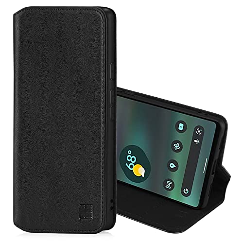 32nd Klassische Series 2.0 - Lederhülle Case Cover für Google Pixel 6A, Echtleder Hülle Entwurf gemacht Mit Kartensteckplatz, Magnetisch und Standfuß - Schwarz 32nd Klassische Series 2.0 - Lederhülle Case Cover für Google Pixel 6A, Echtleder Hülle Entwurf gemacht Mit Kartensteckplatz, Magnetisch und Standfuß - Schwarz von 32nd