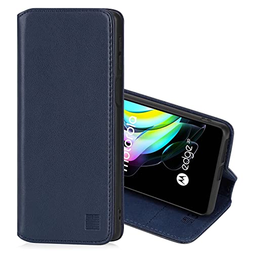 32nd Klassische Series 2.0 - Lederhülle Case Cover für Motorola Moto Edge 20, Echtleder Hülle Entwurf gemacht Mit Kartensteckplatz, Magnetisch und Standfuß - Marineblau 32nd Klassische Series 2.0 - Lederhülle Case Cover für Motorola Moto Edge 20, Echtleder Hülle Entwurf gemacht Mit Kartensteckplatz, Magnetisch und Standfuß - Marineblau von 32nd