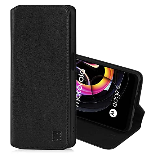 32nd Klassische Series 2.0 - Lederhülle Case Cover für Motorola Moto Edge 20 Lite, Echtleder Hülle Entwurf gemacht Mit Kartensteckplatz, Magnetisch und Standfuß - Schwarz 32nd Klassische Series 2.0 - Lederhülle Case Cover für Motorola Moto Edge 20 Lite, Echtleder Hülle Entwurf gemacht Mit Kartensteckplatz, Magnetisch und Standfuß - Schwarz von 32nd