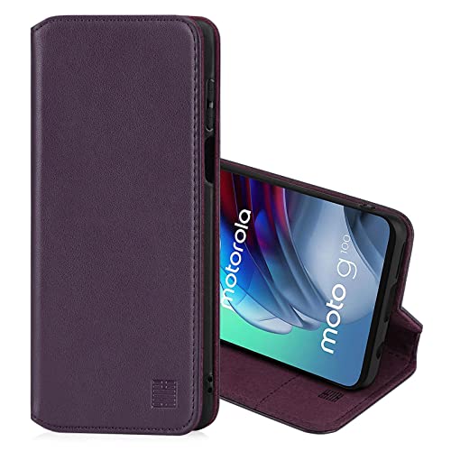 32nd Klassische Series 2.0 - Lederhülle Case Cover für Motorola Moto G100, Echtleder Hülle Entwurf gemacht Mit Kartensteckplatz, Magnetisch und Standfuß - Aubergine 32nd Klassische Series 2.0 - Lederhülle Case Cover für Motorola Moto G100, Echtleder Hülle Entwurf gemacht Mit Kartensteckplatz, Magnetisch und Standfuß - Aubergine von 32nd