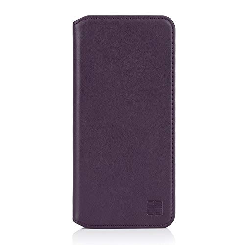 32nd Klassische Series 2.0 - Lederhülle Case Cover für Samsung Galaxy M20 (2019), Echtleder Hülle Entwurf gemacht Mit Kartensteckplatz, Magnetisch und Standfuß - Aubergine von 32nd