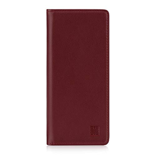 32nd Klassische Series 2.0 - Lederhülle Case Cover für Sony Xperia 10 II (2020), Echtleder Hülle Entwurf gemacht Mit Kartensteckplatz, Magnetisch und Standfuß - Burgunder von 32nd