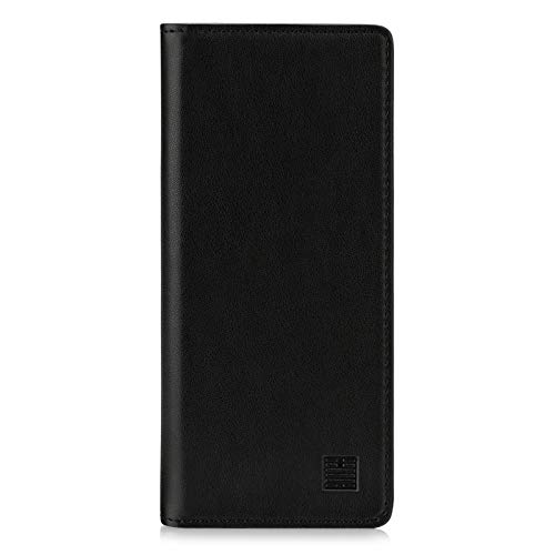 32nd Klassische Series 2.0 - Lederhülle Case Cover für Sony Xperia 5 II (2020), Echtleder Hülle Entwurf gemacht Mit Kartensteckplatz, Magnetisch und Standfuß - Schwarz von 32nd