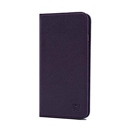 32nd Klassische Series - Lederhülle Case Cover für Apple iPhone 7, 8, SE (2020) & SE (2022), Echtleder Hülle Entwurf gemacht Mit Kartensteckplatz, Magnetisch und Standfuß - Aubergine von 32nd