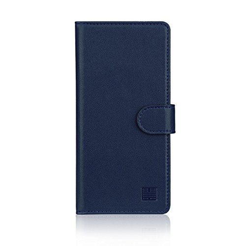 32nd Klassische Series - Lederhülle Case Cover für Samsung Galaxy Note 8, Echtleder Hülle Entwurf gemacht Mit Kartensteckplatz, Magnetisch und Standfuß - Marineblau von 32nd