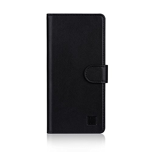 32nd Klassische Series - Lederhülle Case Cover für Samsung Galaxy Note 8, Echtleder Hülle Entwurf gemacht Mit Kartensteckplatz, Magnetisch und Standfuß - Schwarz von 32nd