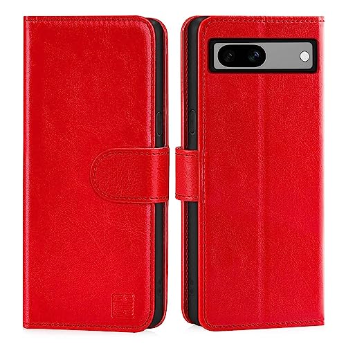 32nd PU Leder Mappen Hülle Flip Case Cover für Google Pixel 7A, Ledertasche Hüllen Mit RFID-Blockierung Kartensteckplatz, Magnetverschluss und Standfuß - Rot 32nd PU Leder Mappen Hülle Flip Case Cover für Google Pixel 7A, Ledertasche Hüllen Mit RFID-Blockierung Kartensteckplatz, Magnetverschluss und Standfuß - Rot von 32nd