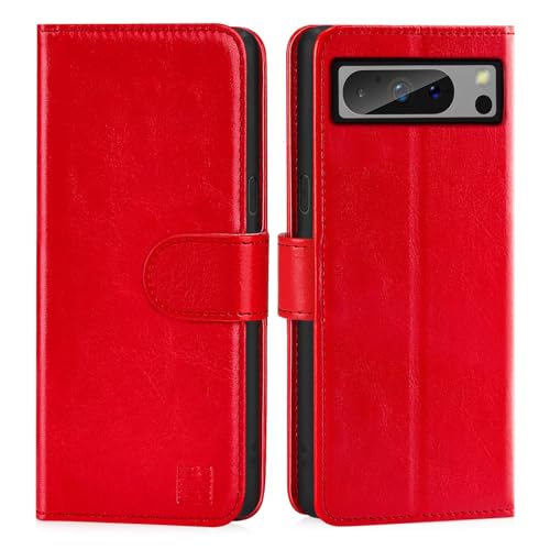 32nd PU Leder Mappen Hülle Flip Case Cover für Google Pixel 8 Pro, Ledertasche Hüllen Mit RFID-Blockierung Kartensteckplatz, Magnetverschluss und Standfuß - Rot 32nd PU Leder Mappen Hülle Flip Case Cover für Google Pixel 8 Pro, Ledertasche Hüllen Mit RFID-Blockierung Kartensteckplatz, Magnetverschluss und Standfuß - Rot von 32nd