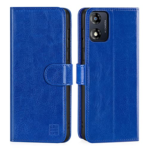 32nd PU Leder Mappen Hülle Flip Case Cover für Motorola Moto E13, Ledertasche Hüllen Mit RFID-Blockierung Kartensteckplatz, Magnetverschluss und Standfuß - Blau 32nd PU Leder Mappen Hülle Flip Case Cover für Motorola Moto E13, Ledertasche Hüllen Mit RFID-Blockierung Kartensteckplatz, Magnetverschluss und Standfuß - Blau von 32nd