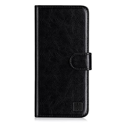 32nd PU Leder Mappen Hülle Flip Case Cover für Motorola Moto G100, Ledertasche hüllen mit Magnetverschluss und Kartensteckplatz - Schwarz von 32nd
