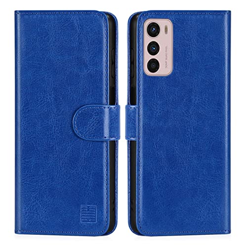 32nd PU Leder Mappen Hülle Flip Case Cover für Motorola Moto G42, Ledertasche hüllen mit Magnetverschluss und Kartensteckplatz - Blau 32nd PU Leder Mappen Hülle Flip Case Cover für Motorola Moto G42, Ledertasche hüllen mit Magnetverschluss und Kartensteckplatz - Blau von 32nd
