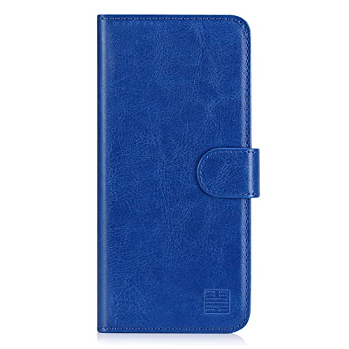 32nd PU Leder Mappen Hülle Flip Case Cover für Samsung Galaxy A52, A52 5G & A52S 5G, Ledertasche hüllen mit Magnetverschluss und Kartensteckplatz - Blau von 32nd