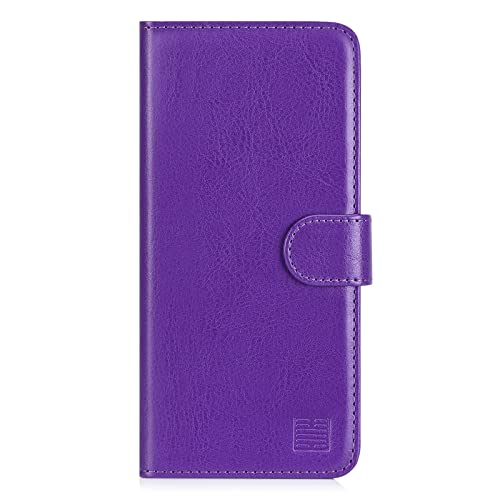 32nd PU Leder Mappen Hülle Flip Case Cover für Samsung Galaxy A72 5G (2021), Ledertasche hüllen mit Magnetverschluss und Kartensteckplatz - Violett von 32nd