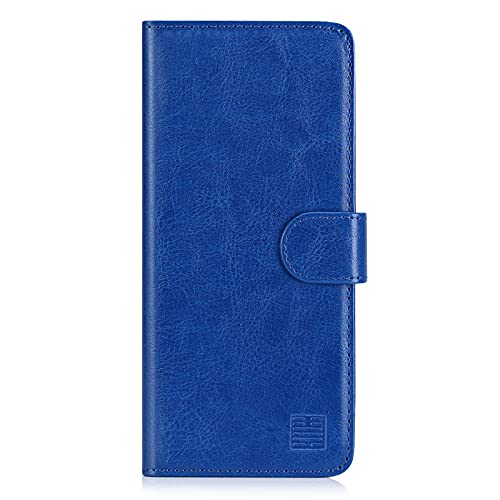 32nd PU Leder Mappen Hülle Flip Case Cover für Sony Xperia 10 III (2021), Ledertasche hüllen mit Magnetverschluss und Kartensteckplatz - Blau von 32nd