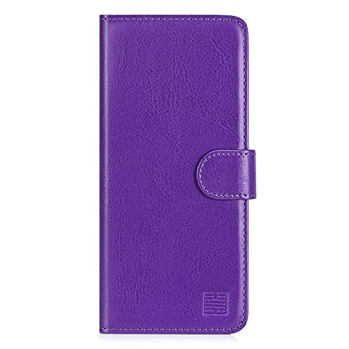 32nd PU Leder Mappen Hülle Flip Case Cover für Sony Xperia 10 III (2021), Ledertasche hüllen mit Magnetverschluss und Kartensteckplatz - Violett von 32nd