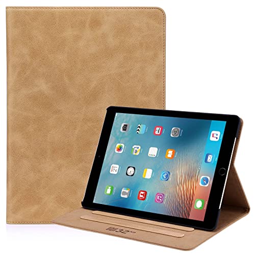 32nd Premium Series - Leder Folio Hülle Case Flip Cover für Apple iPad 9.7" (2017) & iPad 9.7" (2018), Entwurf gemacht Mit Ständer - Camel von 32nd