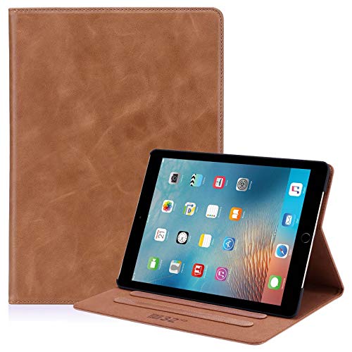 32nd Premium Series - Leder Folio Hülle Case Flip Cover für Apple iPad 9.7" (2017) & iPad 9.7" (2018), Entwurf gemacht Mit Ständer - Kastanienbraun von 32nd