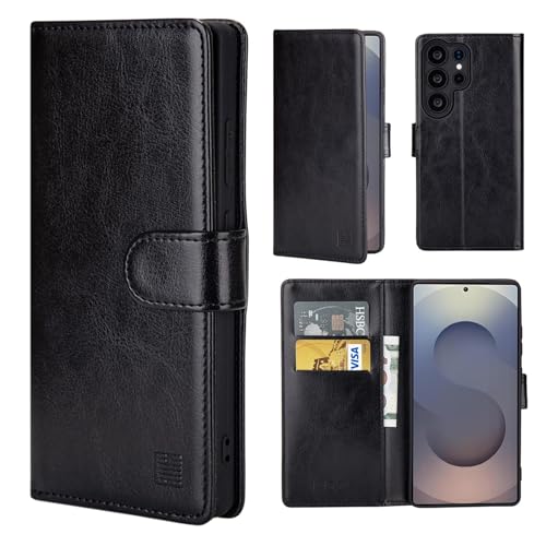 32nd PU Leder Mappen Hülle Flip Case Cover für Samsung Galaxy S25 Ultra, Ledertasche Hüllen Mit RFID-Blockierung Kartensteckplatz, Magnetverschluss und Standfuß - Schwarz 32nd PU Leder Mappen Hülle Flip Case Cover für Samsung Galaxy S25 Ultra, Ledertasche Hüllen Mit RFID-Blockierung Kartensteckplatz, Magnetverschluss und Standfuß - Schwarz von 32nd