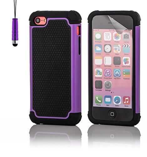 32nd Shockproof Series - Schutz Stoßdämpfung hülle vor Stürzen und Stößen für Apple iPhone 5, 5S & SE, Case Cover mit Stoßdämpfenden Kern - Violett 32nd Shockproof Series - Schutz Stoßdämpfung hülle vor Stürzen und Stößen für Apple iPhone 5, 5S & SE, Case Cover mit Stoßdämpfenden Kern - Violett von 32nd