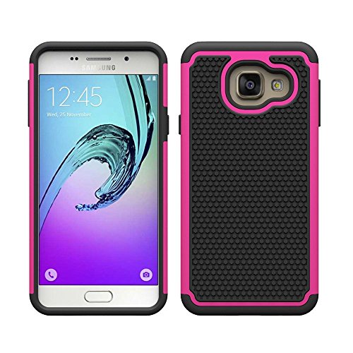 32nd Shockproof Series - Schutz Stoßdämpfung hülle vor Stürzen und Stößen für Samsung Galaxy A3 (2016), Case Cover mit Stoßdämpfenden Kern - Hot Pink von 32nd