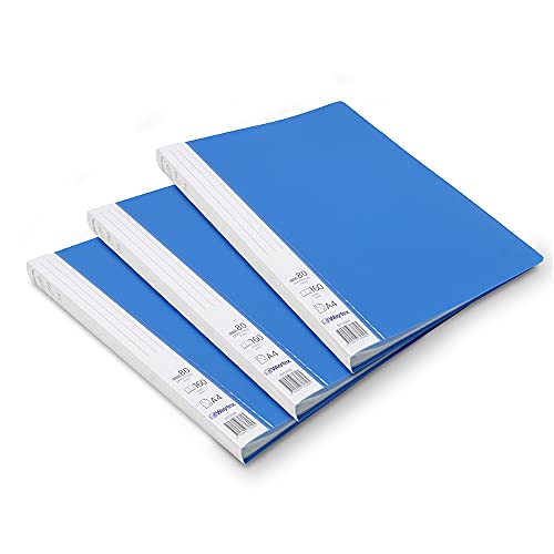 3A Dokumentenhüllen, 160 Seiten, Blau, 3 Stück von 3A