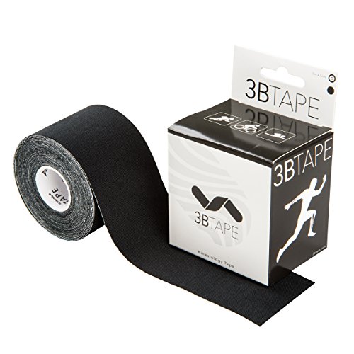 3B Scientific Kinesiologie Tape - [5 m x 5 cm] - Tape/Übungsband für die Unterstützung von Muskeln und Gelenken, Verbesserung von Regeneration, Sport Tape - Schwarz von 3B Scientific