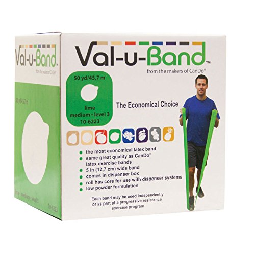 CanDo Trainingsband / Gymnastikband, Länge 45 m, Val-u-Band® - hellgrün (leicht) von Cando